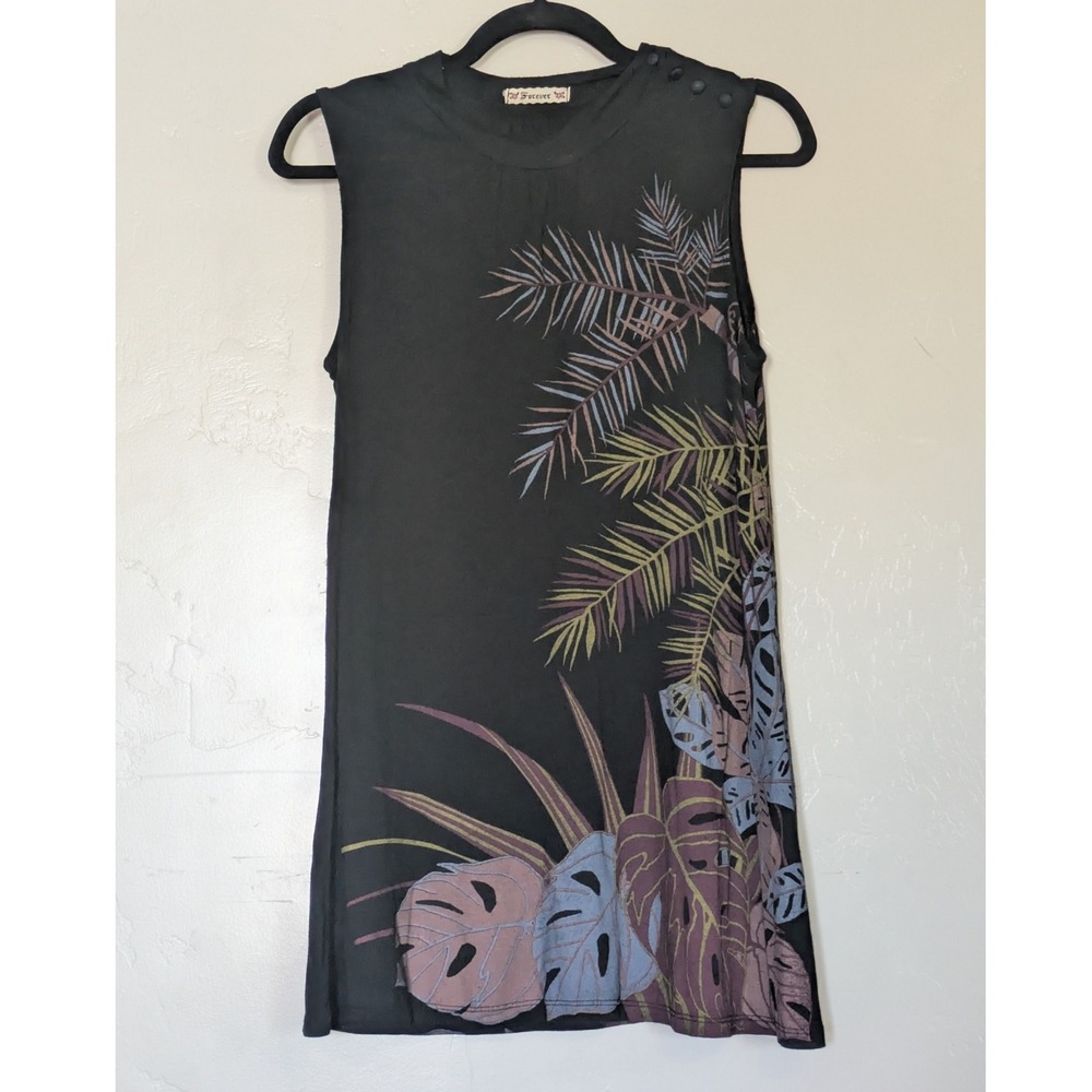 Forever Dress Tunic Tank Medium Y2K Tropical Boho‎ Modal Soft Mini USA - Picture 4 of 9